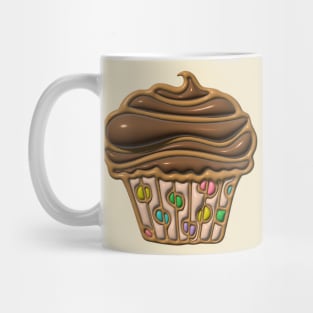 PUFFY 3D CUPCAKE DREAMS Party Chocolate Buttercream Polka Dots - UnBlink Studio by Jackie Tahara Mug